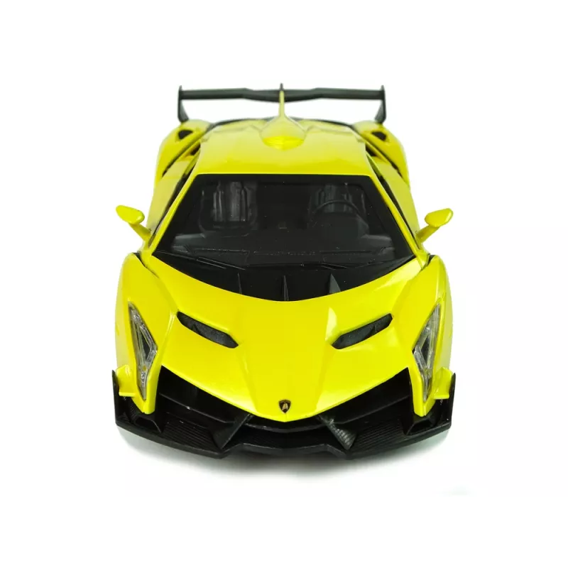 LEAN TOYS Radiocomando Lamborghini Veneno giallo 2,4 GHz volante auto RC con suono e luce