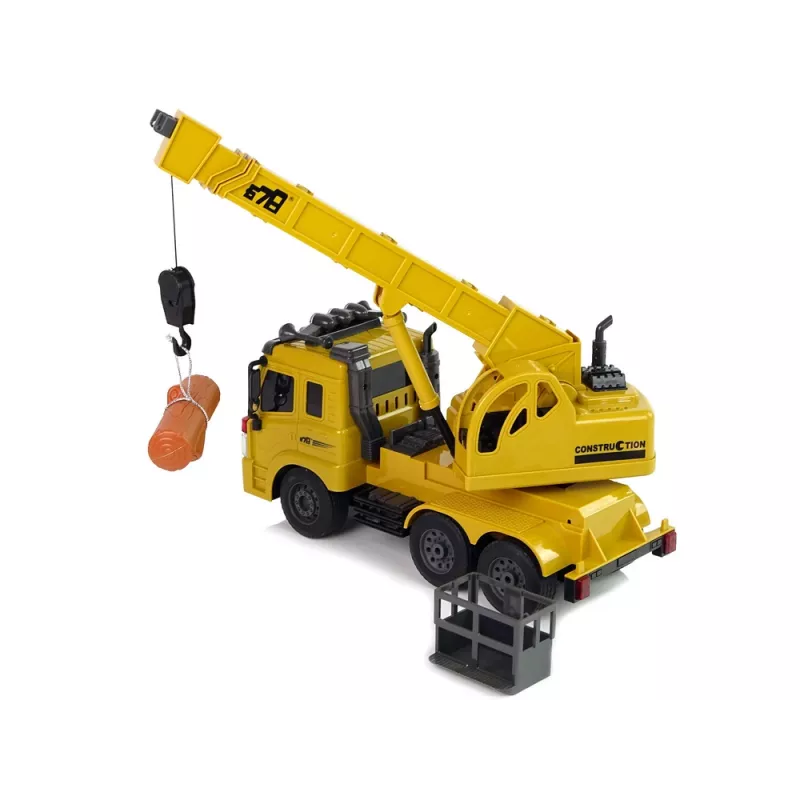 LEAN TOYS camion gru radiocomandato 1:20 Lift Crane Pilot 2.4G suono luci