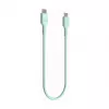 Green Cell PowerFlex cavo ricarica rapida USB-C a USB-C 100W 0,3m verde menta