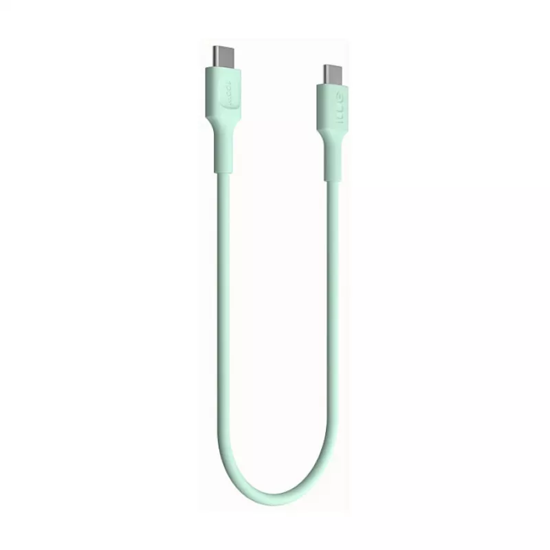 Green Cell PowerFlex cavo ricarica rapida USB-C a USB-C 100W 0,3m verde menta