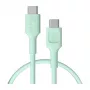 Green Cell PowerFlex cavo ricarica rapida USB-C a USB-C 100W 0,3m verde menta