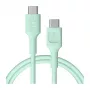 Green Cell PowerFlex cavo ricarica rapida USB Type-C a USB Type-C 100W verde menta 1,2m