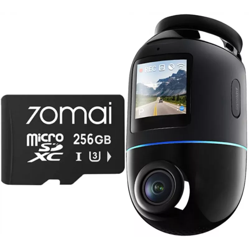 70mai X800 Omni dashcam 4K nera + scheda SD 256GB
