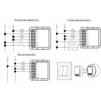 OXT modulo dimmer smart mini 2 canali WiFi TUYA T226