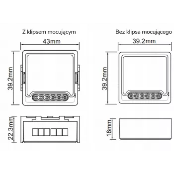 OXT modulo dimmer smart mini 2 canali WiFi TUYA T226