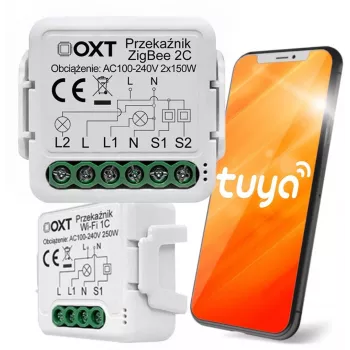 OXT modulo Smart Switch ZigBee Tuya mini 2 canali