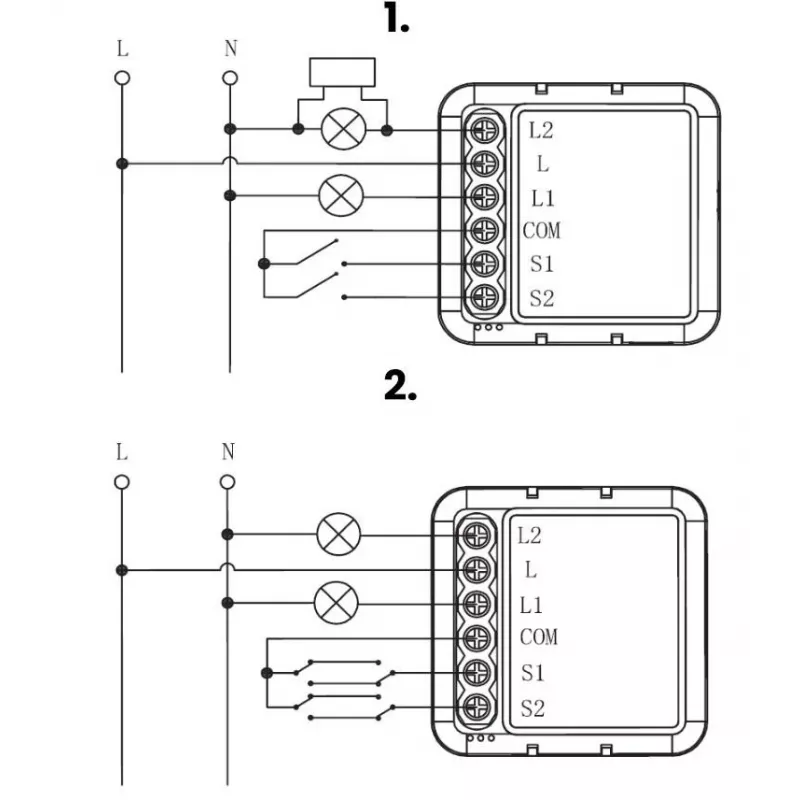 OXT modulo relè mini 2 canali senza neutro ZigBee TUYA T272