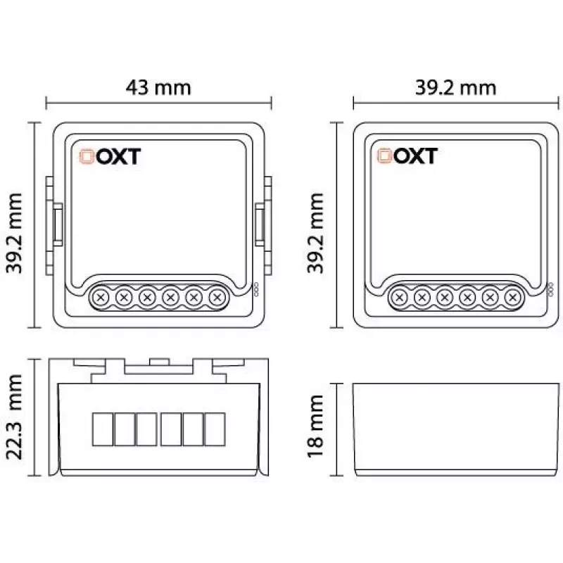 OXT T260P modulo relè smart 1 canale 16A con monitoraggio potenza, ZigBee 3.0, compatibile Tuya