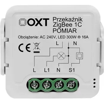 OXT T260P modulo relè smart 1 canale 16A con monitoraggio potenza, ZigBee 3.0, compatibile Tuya
