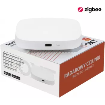 OXT T165 sensore di presenza e luminosità radar a onde millimetriche USB ZigBee Tuya