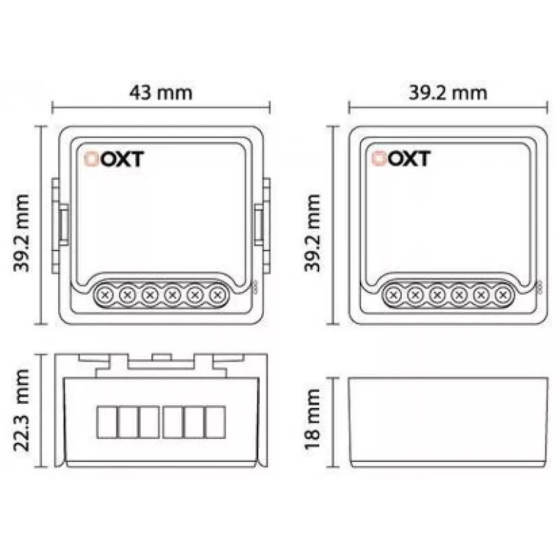 OXT modulo controller tapparella e tende smart mini WiFi+RF Tuya T229