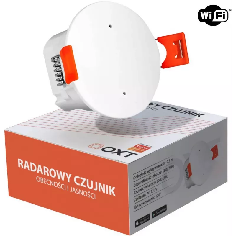 OXT T150 sensore di presenza e luminosità radar mmWave 230V WiFi Tuya Smart Life