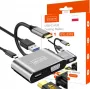 ZENWIRE Adattatore Hub Multiporta USB-C 4-in-1 HDMI 4K VGA USB-A Space Gray BYL-2310