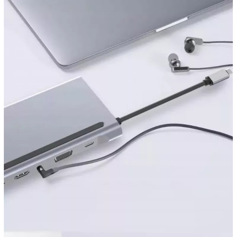 ZENWIRE Hub Adattatore USB-C 12-in-1 Docking Station 2x HDMI 4K Ethernet RJ45 USB 3.0 BYL-2211