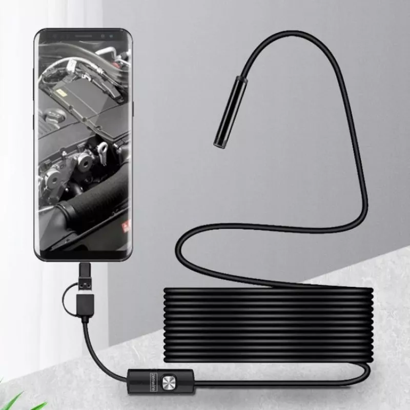 ZENWIRE AN100 Telecamera endoscopica ispettiva USB-C 3,5m 1080p IP67 con accessori