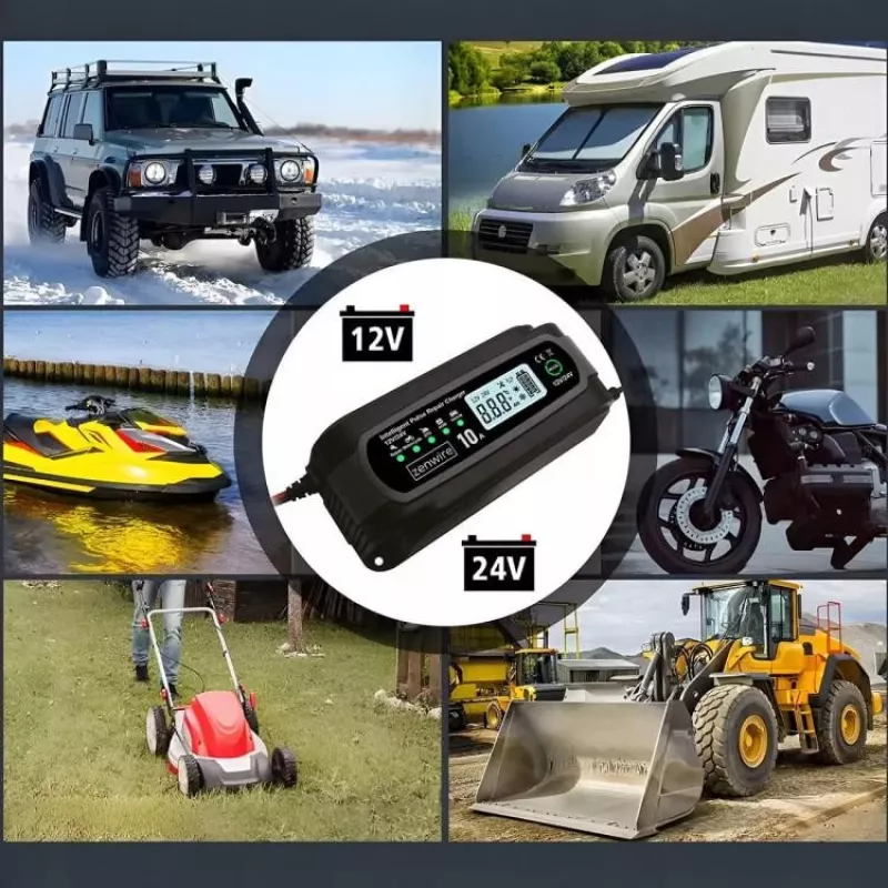 ZENWIRE JMD-10 Caricabatterie intelligente per auto 12V 24V 10A con funzione di riparazione