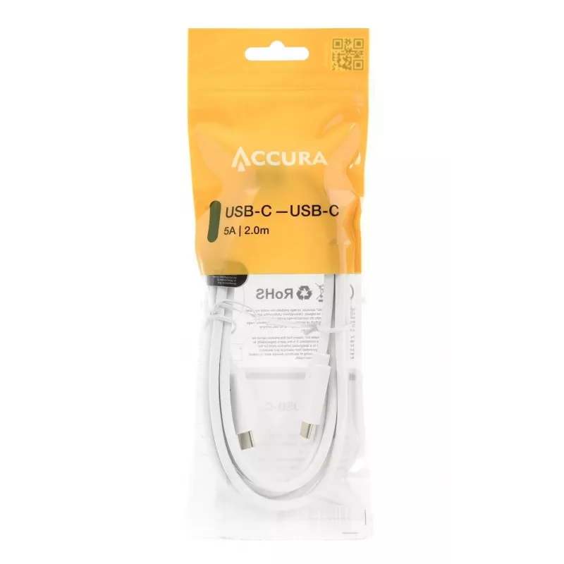 Accura Cavo USB-C a USB-C 2,0 m 100 W bianco