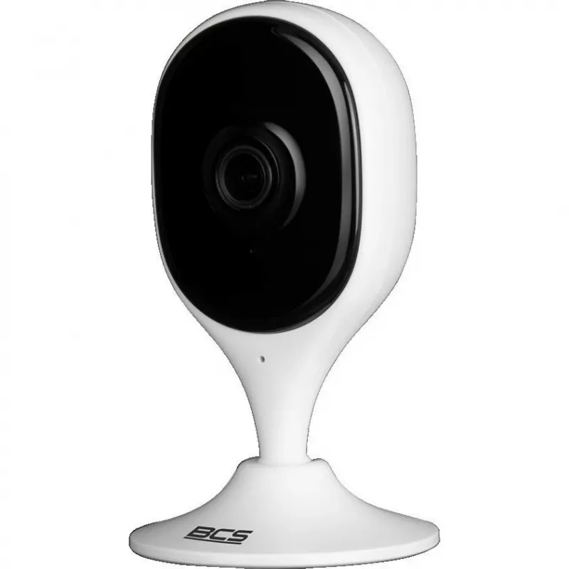 BCS LINE BCS-L-SHOME01 Telecamera Wi-Fi da interno 2MP, Full HD 1080p, visione notturna, audio bidirezionale, bianco