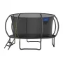 MERACH MR-2429B2 Trampolino, 3,6 m (12 ft) con rete di sicurezza e scaletta, nero/blu