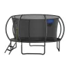 MERACH MR-2429B3 Trampolino, 4,5 m (15 ft) rotondo con rete di sicurezza, max. 150 kg, 96 molle