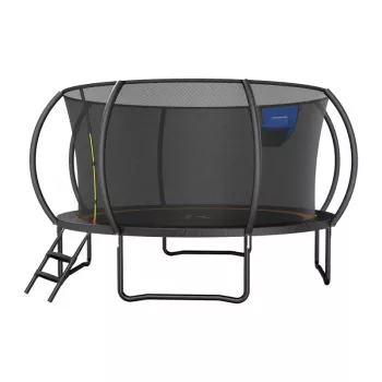MERACH MR-2429B3 Trampolino, 4,5 m (15 ft) rotondo con rete di sicurezza, max. 150 kg, 96 molle