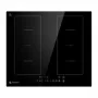 AMZCHEF CE-FS-I72S-FFDD06 Piano cottura a induzione, 4 zone, 7200W, controllo touch, da incasso, vetroceramica nero
