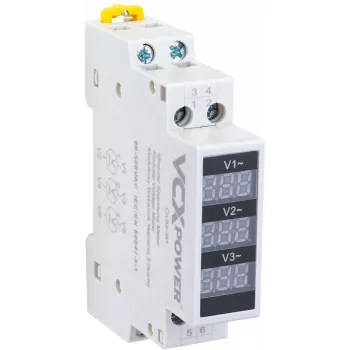 VCX DVM Indicatore di tensione modulare a 3 fasi 80-500V AC guida DIN