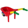 HEMAR Grande carriola da giardino colorata Rossa 100L 120kg