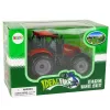 LEAN TOYS Piccolo trattore con cofano apribile, Rosso, 13 cm