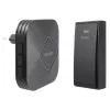 EURA WDP-83H2 JAZZ Set campanello senza fili, trasmettitore senza batteria, Nero