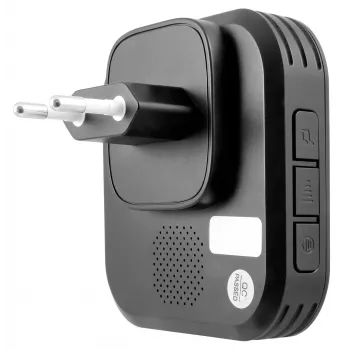 EURA WDP-84H2 BLUES Sistema campanello senza fili - Trasmettitore senza batteria, Nero