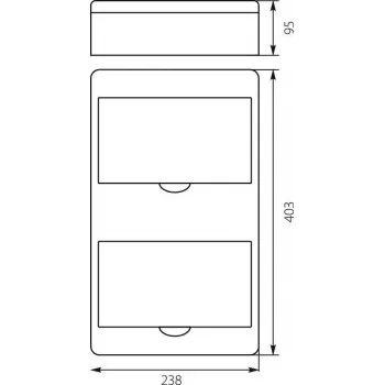 ELEKTRO-PLAST OPATÓWEK RN-16 Fala 7.4 Quadro da parete 16 moduli IP40 Bianco 403x238x95mm