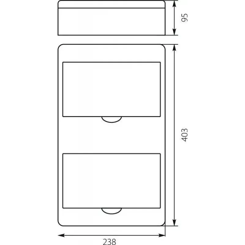 ELEKTRO-PLAST OPATÓWEK RN-16 Fala 7.4 Quadro da parete 16 moduli IP40 Bianco 403x238x95mm