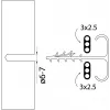 Clip per cavo piatto USMP-3 BIS Quick Mount 16,5 mm bianco 500 pezzi scatola Elektro-Plast Opatówek
