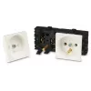 JAVEL presa doppia 2M bianco 16A 250V da incasso
