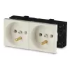 JAVEL presa doppia 2M bianco 16A 250V da incasso