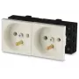 JAVEL presa doppia 2M bianco 16A 250V da incasso