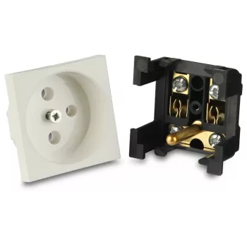 JAVEL presa con contatto di terra 1 modulo da incasso bianco 16A 250V