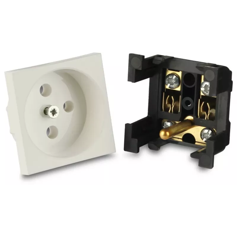 JAVEL presa con contatto di terra 1 modulo da incasso bianco 16A 250V