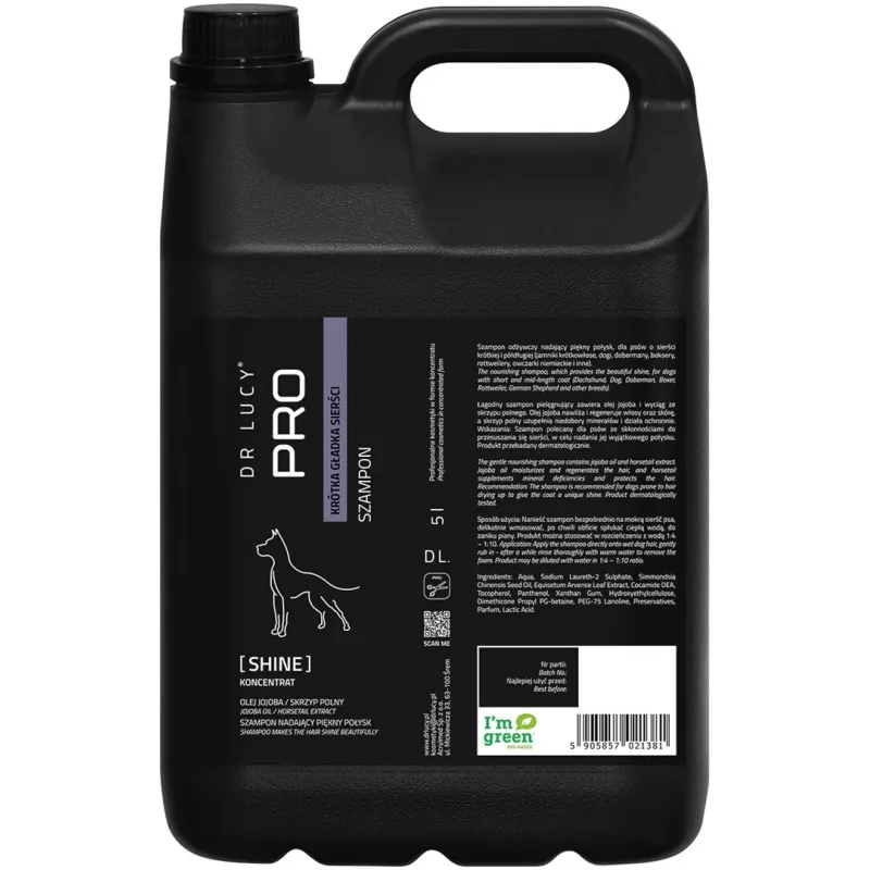 DR LUCY Shine Short Hair Shampoo per cani 5 L