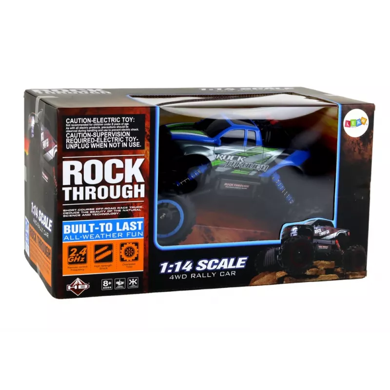 LEAN TOYS Auto RC offroad radiocomandata 1:14 2.4G blu