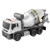 LEAN TOYS Camion betoniera blu con tamburo rotante, effetti sonori e luminosi