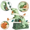 LEAN TOYS Pista scivolo dinosauro arrampicata luci suoni