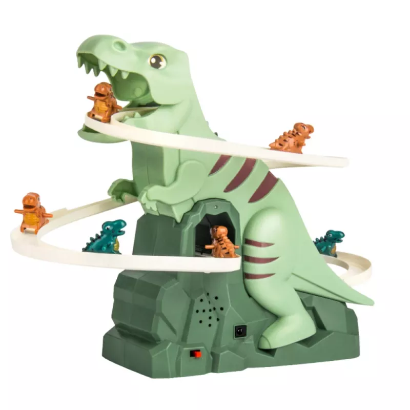 LEAN TOYS Pista scivolo dinosauro arrampicata luci suoni