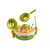 LEAN TOYS Gioco dinosauri canne da pesca accessori legno verde