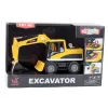LEAN TOYS Escavatore ruspa da costruzione con benna girevole, cabina, luce e suono