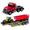 LEAN TOYS Set camion trattore con rimorchio luci e suoni rosso