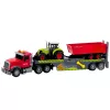 LEAN TOYS Set camion trattore con rimorchio luci e suoni rosso