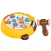 LEAN TOYS Whack-A-Mole gioco di abilità con due martelli, gattino giallo marrone
