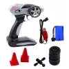 LEAN TOYS Auto drift RC nero verde 30km/h 1:16